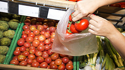 Transparent plastic bags